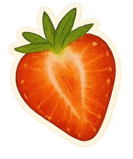 Strawberry sticker